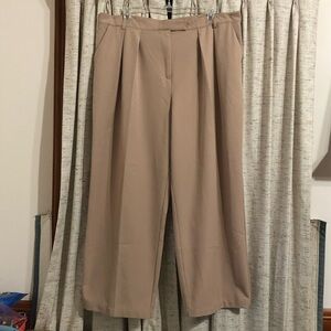 And Now This High-Rise Pleated Straight Leg Pants - 2X